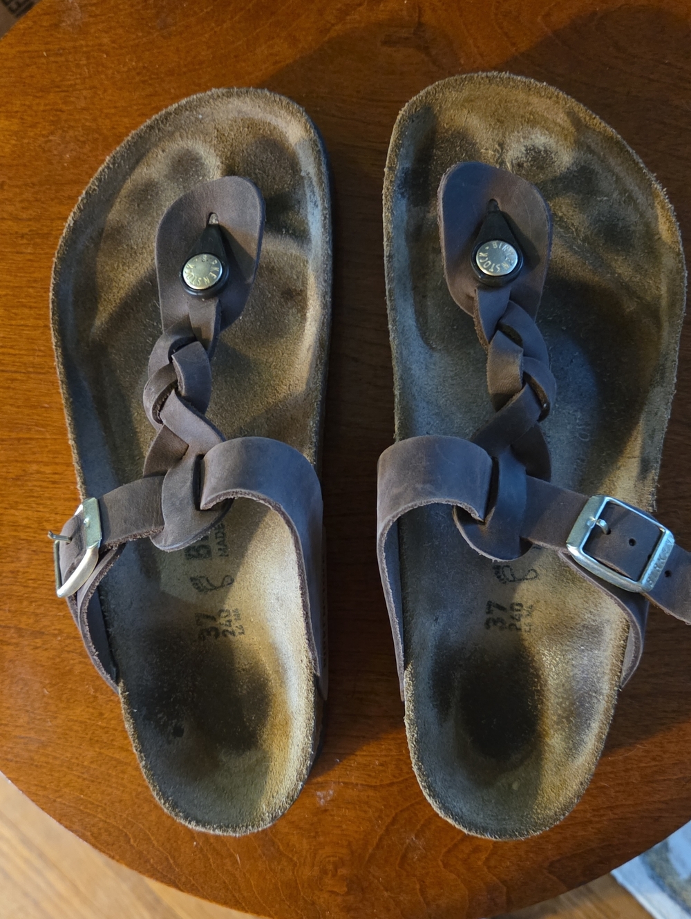 Birkenstock Gizeh Braided Habana 37 UK/6 USA Great Condition